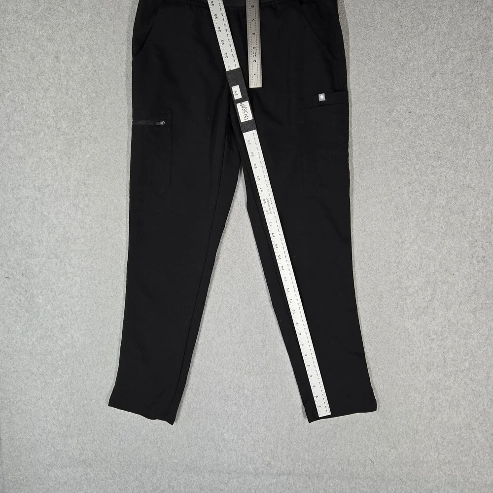 FIGS Women Scrub Pants S Black Pants Jogger Yola Yoga Zipper PO#3748 READ